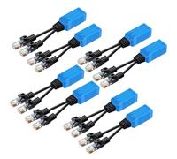 TNP RJ45 Ethernet Cable Combiner/Splitter Kit (4 Pair) - 2 Male to 1 Female POE Data Adapter LAN Ethernet Network Extender Y Splitter Cat5 Cat5e Cat6 UPOE Cable for Surveillance Security Monitoring