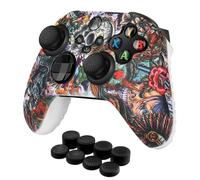 TNP Silicone Case Cover for Xbox Series X/S Controller Skin Shell + 8 Pro Thumb Grips Set (Beasts) Ergonomic Textured Grip Dust Protector Compatible With New Xbox Series S X Controller Accessories