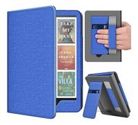 TNP Stand Case for Kindle Paperwhite 12th Generation 2024 / Kindle Colorsoft Signature Edition with Hand Strap & Card Slot - 7" PU Leather Protective Folio Cover with Auto Wake/Sleep, Blue