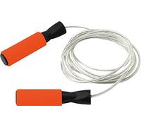 TnP Steel Wire Skipping Rope Speed Jumping Rope for Men, Women & Kids with Non-Slip Handle, for Fitness Home Workouts, Fat Burning Exercise, Gym Training, Boxing for Adults, CrossFit & MMA (Orange)