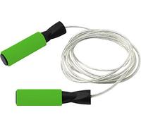 TnP Steel Wire Skipping Rope Speed Jumping Rope for Men, Women & Kids with Non-Slip Handle, for Fitness Home Workouts, Fat Burning Exercise, Gym Training, Boxing for Adults, CrossFit & MMA (Green)