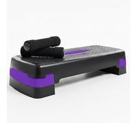 TNP Accessories® Aerobic Stepper Step Steps Exercise Cardio Gym Yoga Home Workout Pilates Platform Adjustable Step Board Fitness Machine - Black+Purple