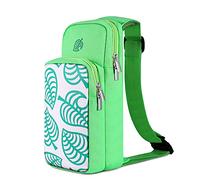 TNP Switch Bag, Travel Bag Compatible with Nintendo Switch & Switch Lite - Shoulder Bag Travel Case Cute Portable Carrying Backpack for Animal Crossing Games Accessories Console & Dock Charger - Green