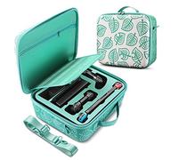 TNP Travel Hard Shell EVA Portable Kit Case for Nintendo Switch New Horizon Animal Leaf Crossing, Switch Lite, Joy-Cons, Docking Station, AC Adapter, HDMI Cord, Game Cartridges, Storage Bag