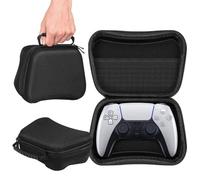 TNP Universal Controller Carrying Case Compatible with PS5, PS4, Xbox Series X/S, Xbox One & Nintendo Switch Pro Controllers, Hard Shell EVA Travel Storage Bag with Mesh Pocket, Hand Strap, Black