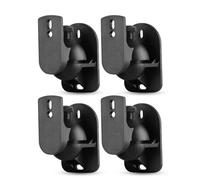TNP Universal Satellite Speaker Wall Mount Bracket Ceiling Mount Clamp with Adjustable Swivel and Tilt Angle Rotation for Home Theater Surround Sound System Satellite Speakers - 4 Pack, Black