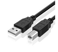 TNP USB A to USB B Audio MIDI Cable - 3 Meters, Black, Male to Male, High Speed Data Transfer, Compatible with MIDI Keyboards, Synthesizers, Computers