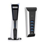 TNP USB Hub for PS5 Console - High-Speed USB Port Extender Expansion Adapter with 4x USB 2.0, 1x USB 3.1 & 1x Charging Port for Playstation UHD & Digital Edition (Not Fit for PS5 Slim)