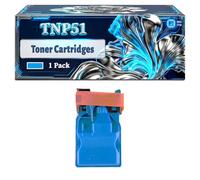 TNP51 Toner Cartridges Compatible for Konica Minolta Bizhub C3110 Printers, With Chip Large Capacity 8000 Pages (1 Pack Cyan)