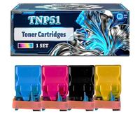 TNP51 Toner Cartridges Compatible for Konica Minolta Bizhub C3110 Printers, With Chip Large Capacity 8000 Pages (4-Pack BK/C/M/Y)