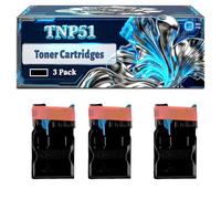 TNP51 Toner Cartridges Compatible for Konica Minolta Bizhub C3110 Printers, With Chip Large Capacity 8000 Pages (3 Pack Black)