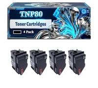 TNP80 Toner Cartridges Compatible for Konica Minolta Bizhub c3320i c3300i Printers, With Chip Large Capacity 23000 Pages (4 Pack Black)