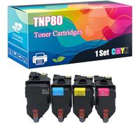TNP80 Toner Cartridges Compatible for Konica Minolta Bizhub C3320i C3320i Printers, High Yield 10000 Pages, Clear Printing with Chip (Multicolor)