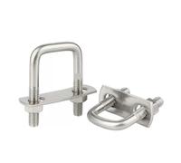 TNPLKIUYT Square U Bolts 304 Stainless Steel M6 M8 2 Sets Nuts Hardware(M2*32mm)