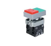 TNPLKIUYT Switches, Double Head Push Button Switch With Green Red Light Momentary 1NO1NC 10A AC600V Start Stop 22mm(1no1nc With Light,12V)