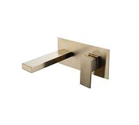 TNPLKIUYT Wall Mounted Bathroom Basin Mixer Faucet 2 Pcs Brushed Gold