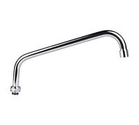 TNROTED 12 Inch Commercial Faucet Swivel Spout Replacement Kit for Commercial Wall Mount Pre Rinse Faucet, 360° Swivel Spout Fits for 2 or 3 Bay Compartment Sinks, Chrome Finish