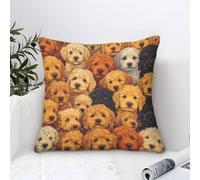 TNSGHAVED 3D Printed Cockapoo Throw Pillow Covers Square Cushion Cover Decorative Super Soft Pack of 1 for Home Couch Sofa Decorative, Gifts 45x45cm