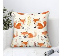 TNSGHAVED 3D Printed Fox Square Pillowcases Pillow Case Cushion Decorative Super Soft Pack of 1 for Home Couch Sofa Decorative, Gifts 45x45cm