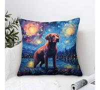 TNSGHAVED 3D Printed Labrador Dog Throw Pillow Covers Square Throw Pillow Decorative Super Soft Pack of 1 for Home Couch Sofa Decorative, Gifts 50x50cm