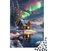 TNSGHAVED Aurora Lodge Jigsaw 1000pcs (75x50cm) Puzzle for Adults & Kids, 1000 Piece Jigsaw Puzzle, Great Gift for All Ages, 1000pcs