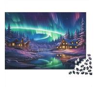 TNSGHAVED Northern Lights 1000pcs Jigsaw Puzzle, 75x50cm, Cardboard, Photographic Style, Intermediate Skill Level