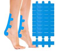 TNSLAND Pack of 10 Kinesiotapes for Heel Tendon, Achilles Tendon, Physio Tape, Kinesiotapes, Pre-Cut Wearing, Comfort Kinesio Tape, Waterproof, Elastic Kinesiology Tape, Physio Tape, Muscle Tape, Blue