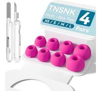 TNSNK Replacement Ear Tips for AirPods Pro 2nd/1st, N- XS/S/M/L (Rose) | 4 Pair, Non-slip design, Soft silicone, Gentle on the skin, Comes with a cleaning kit and storage box