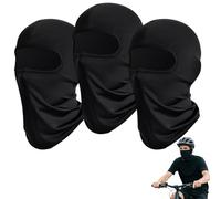TNSOYCA 3 Pcs Balaclava Ski Face Mask,Windproof Ski Mask,Breathable Lightweight Ski Motorcycle Helmet Racing Cycling Multi-Purpose Balaclavas(Black)