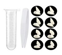 TNSOYCA 4 Pairs Vampire Teeth,with Teeth Pellets Adhesive,The Cosplay Props Fangs/Fake Fangs,for Halloween Costume Props Party Favors (13mm 15mm 17mm 19mm)