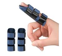 TNSOYCA Finger Splint - 2pcs Adjustable Thumb Splint Trigger,with 3 Adjustable Fixing Beltt,for Arthritis Finger Support Immobilization Straightening,for All Fingers Pain Relieve Breathable