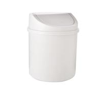 TNTGEBFVBG Car Bin 1pc For Mini Desktop Trash Can With Lid - Cylindrical Tabletop Waste Bin Off Cap For Office And Coffee Bar Cars Rubbish Bins(White)