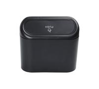TNTGEBFVBG Car Bin Car Trash Bin Hanging Vehicle Garbage Dust Case Storage Box Black Abs Square Pressing Type Can Auto Interior Cars Rubbish Bins(Black)