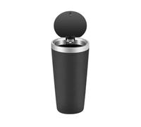 TNTGEBFVBG Car Bin Compact Leakproof For Mini Car Trash Can With Easy-Press Pop-Up Lid Waterproof ABS Bin For Cup Holders Storage Cars Rubbish Bins(Silver)