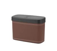TNTGEBFVBG Car Bin Leather Multi-functional Car Trash Bin Hanging Vehicle Garbage Dust Case Universal Backrest Storage Box Pressing Can Cars Rubbish Bins(Brown)