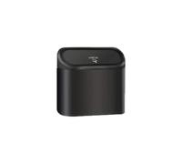TNTGEBFVBG Car Bin Universal Car Clamshell Trash Bin Hanging Vehicle Garbage Dust Case Storage Box Black Square Pressing Can Accessories Cars Rubbish Bins(1pcs)