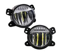 TNTGEBFVBG Car Fog Light For Jeep For Wrangler JK JL JLU Rubicon Sahara 2018 2019 LED Fog Lamps DRL Daytime Running Lights Front Bumper Car Accessories 12V Front Fog Light(Fog DRL White)