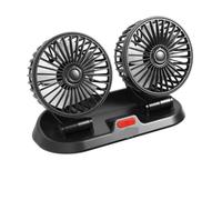 TNTGEBFVBG Electric Dual Head Auto Fan Folding Car Dual Head Fan 360 Rotatable USB Charging Auto Dashboard Powerful Summer Adjustable Vehicle Interior Cooling