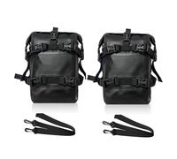 TNTGEBFVBG Expandable Motorcycle Tail Bag for ADV Motorcycle Crash Bar Bag 8L*2pcs Bumper Duffel Side Bags with Shoulder Strap Luggage Dry Tool Carry PVC Weatherproof(2pcs Black Bags)