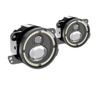 TNTGEBFVBG For Dodge For Journey For Magnum For Charger 2005-2013 4 Inch Round LED Fog Light Off Road Driving Light With White Amber Halo For Lada Front Fog Light