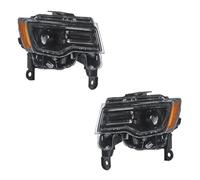 TNTVLMVUZ Car Headlamp Assembly Car Front Lamps For For Grand For Cherokee 2014-2021 Auto Back Assembly Upgrade Configure Turn Signal Accessories Headlamp Front Light(Zwart)