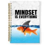TNUW Inspirational Spiral Notebook, Mindset Is Everything Motivational Journal Notebooks for Note Taking, Inspirational Gifts for Women, Motivational Hardcover Notebook Journal, 5.5x8.3 Inch