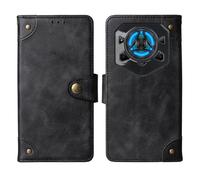 Tnviud Flip Genuine Premium Leather Phone Gel Case for DOOGEE Blade 20 Play/Blade 20 Pro 6.6" Cover Etui Protective Protector Wallet Shell Bumper (Black)