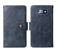 Tnviud Flip Genuine Premium Leather Phone Gel Case for Nokia 110 Power 2" Cover Etui Protective Protector Wallet Shell Bumper (Blue)