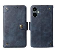 Tnviud Flip Genuine Premium Leather Phone Gel Case for SPC ZEUS 2 PRO 6.1" Cover Etui Protective Protector Wallet Shell Bumper (Blue)