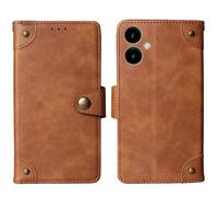 Tnviud Flip Genuine Premium Leather Phone Gel Case for SPC ZEUS 2 PRO 6.1" Cover Etui Protective Protector Wallet Shell Bumper (Brown)