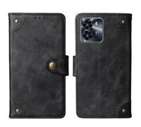 Tnviud Flip Genuine Premium Leather Phone Gel Case for SUNTAK MOJO 6.74" Cover Etui Protective Protector Wallet Shell Bumper (Black)