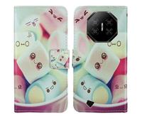 Tnviud Painted Flip Wallet-Design PU Leather Cover Skin Protection Case For DOOGEE Fire 3 Pro/Fire 3 Ultra 5.5" (Lovely Design)