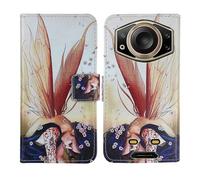 Tnviud Painted Flip Wallet-Design PU Leather Cover Skin Protection Case For DOOGEE Fire 7 Ultra 5G 6.6" (Wing Girl Design)