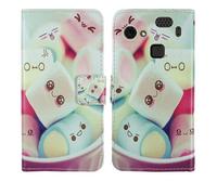 Tnviud Painted Flip Wallet-Design PU Leather Cover Skin Protection Case For HAMMER Blade 3 4G 6.2" (Lovely Design)
